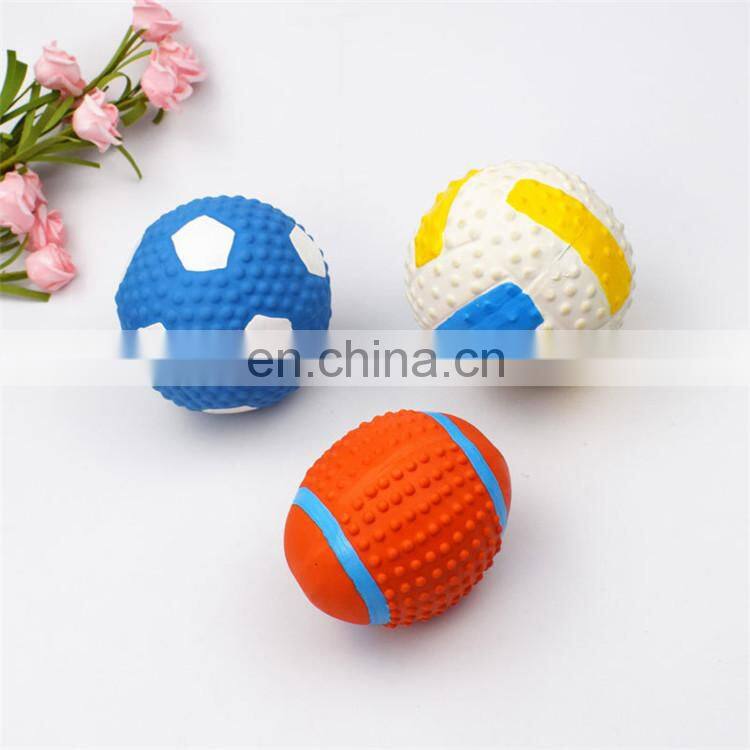 Eco-friendly latex pet dog balls squeak toys chew latex pet toy