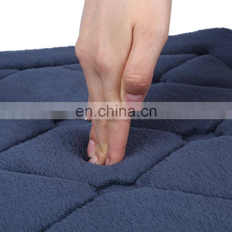 Bathroom Mats Non Slip Bath Floor Mats Water Absorbent Coral Fleece Surface Fast Dry Soft Comfortable Stylish Bathroom Rugs