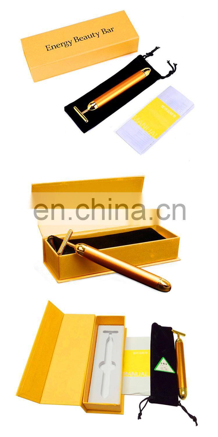 2021 Hot sale skin iron 24k gold vibration beauty  beauty bar