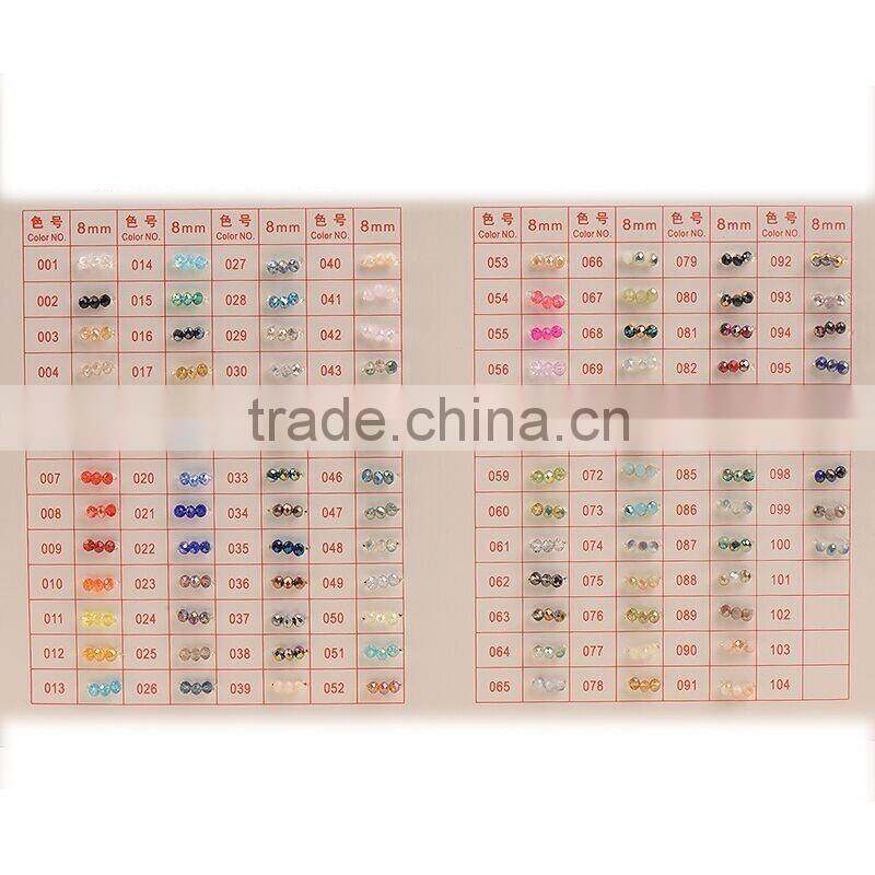 2016 fashion DIY colorful crystal pendant necklace, beaded tassel necklace