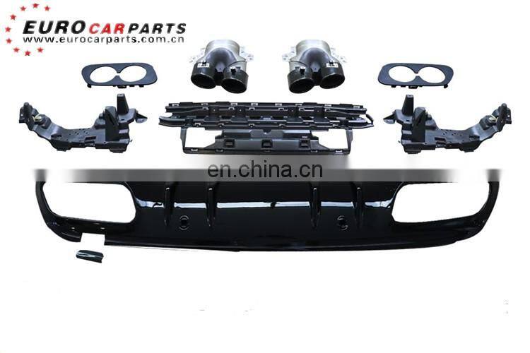 2019 W205 C43 diffuser for C-class W205 sport 2014-2019 to C43 sedan style diffuser with oval exhaust tip for W205 diffuser
