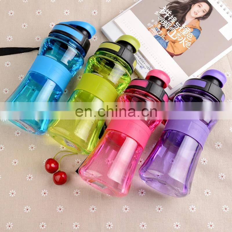 550ml Portable Sports Water Bottle BPA Free Plastic Drink Bottle for water With Tea Infuser Bicycle Direct Drinking