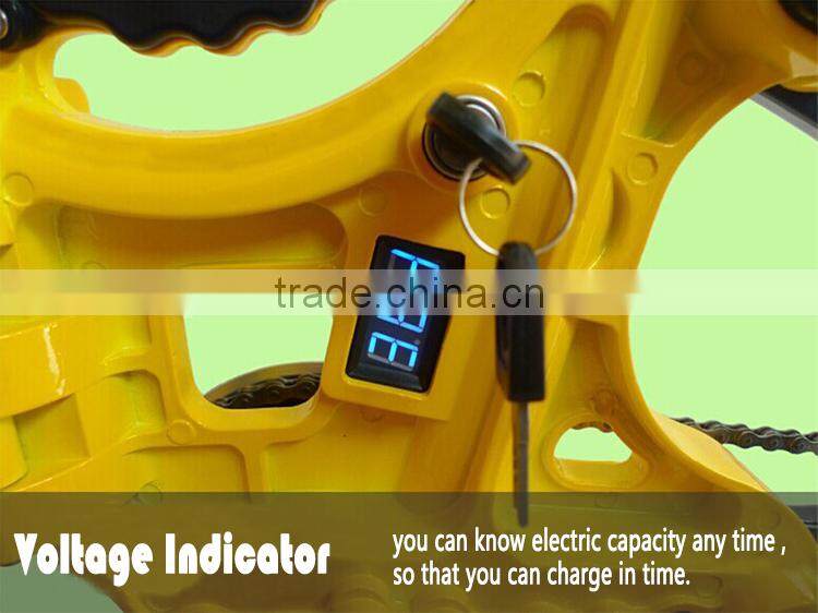 2016 magnesium alloy material new design foldable e bicycle with crank motor