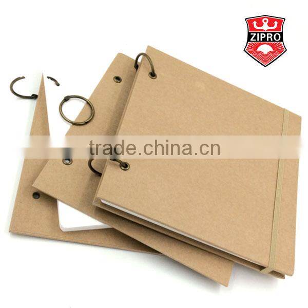 Hardcover notepad A4 A5 A6 pads with big spiral notebook writing pad with elastic ribbon