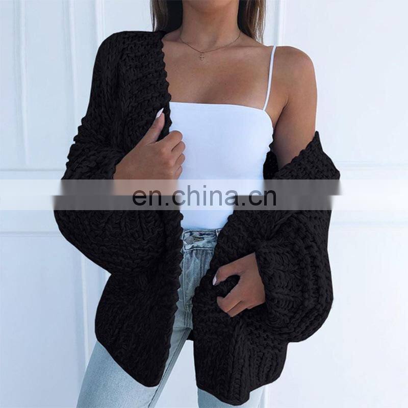 Wholesale custom new cardigan sweater cardigan warm seahorse jacket loose casual long sleeve jacket
