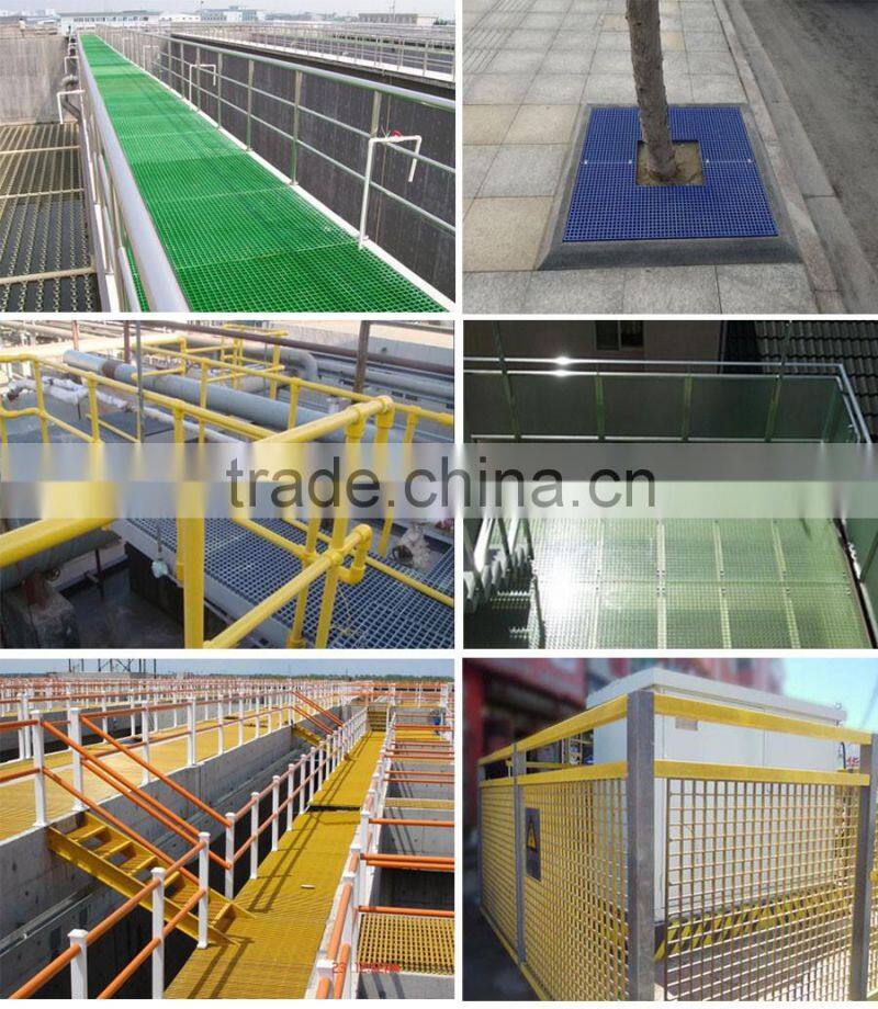 anti slip gritted top T shape frp moulded grating