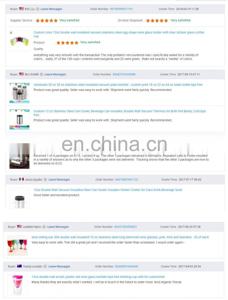 Customize logo&color 304 stainless steel vacuum tumbler with lid