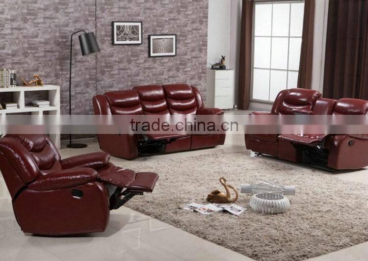 Modern Home Furniture Best Sale Sectional Pure Leather Sofa Set