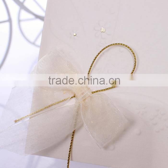 Fancy Factory Price Embossed Wedding Invitation Card Customised