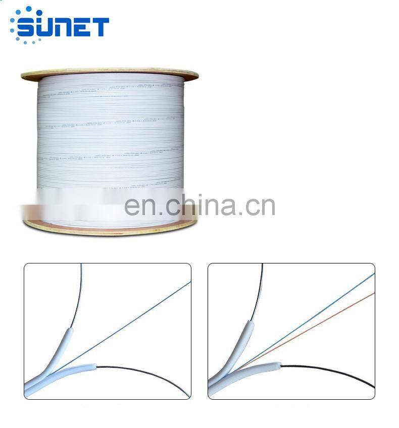 Factory price 1 2 4 6 8 CORES indoor outdoor KFRP Aerial FRP FTTH fiber optic drop cable