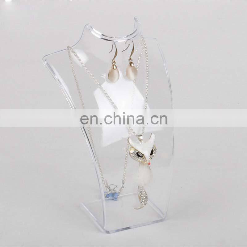New Design Mannequin Necklace Rack Earring Holder Organizer Bust Acrylic Jewelry Display Stand