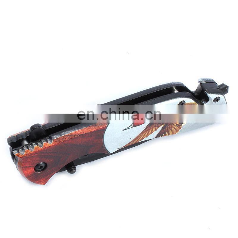 Plastic 3D Printing Handle Stainless Steel Outdoor Folding Camping Survival Pocket Knife with Belt Clip