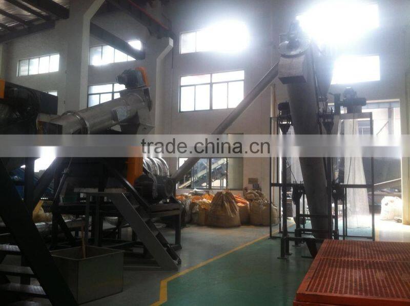 2000kgh PET bottle bales plastic crusher machinery manufacturer