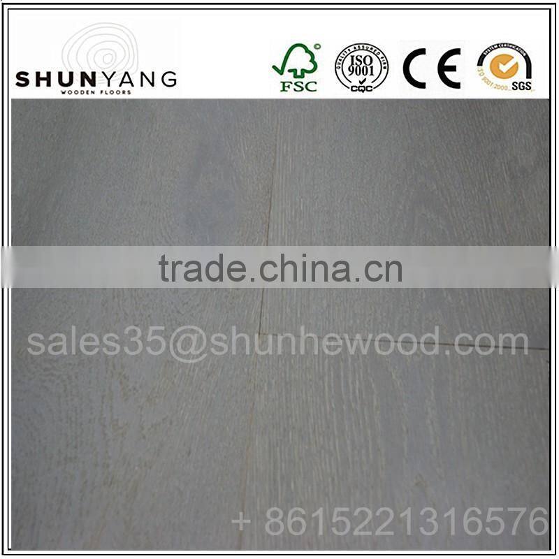 Grey Oiled White Engineered Oak Wood Floors China Factory
