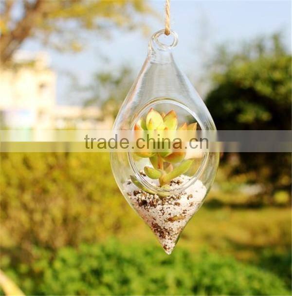 hanging clear glass vases wholesale