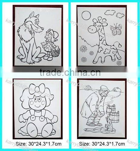 280g 100% cotton canvas 15*15*0.1cm frame w/paint set