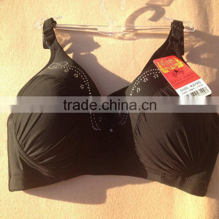 1.12USD Year 2015 Newest Design 36-42 D Cup Factory Sell High Quality Big Size Diamond Push Up Bras/Bra Models (gdwx293)
