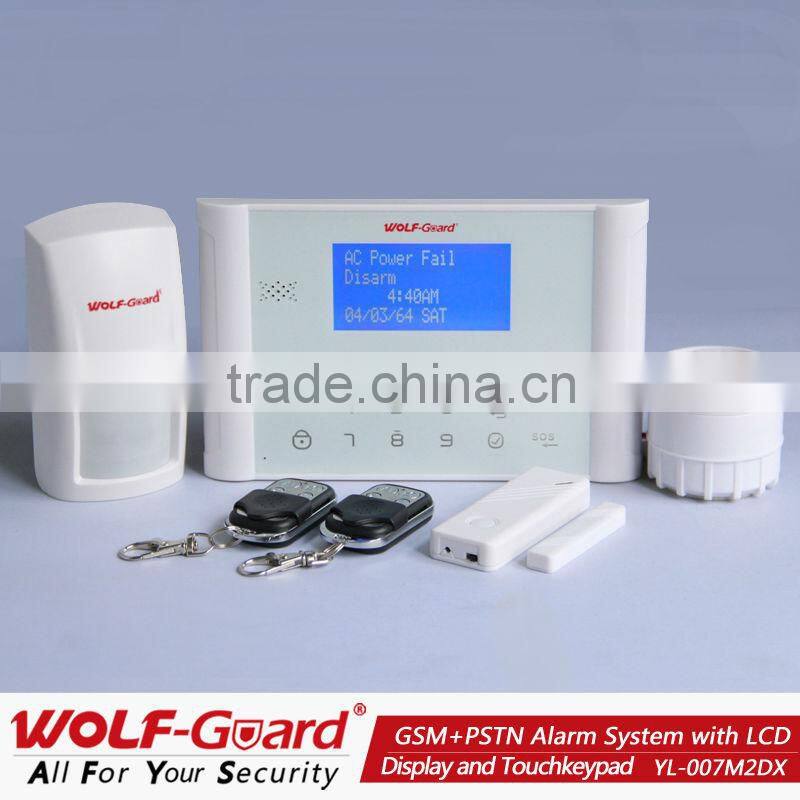 Newest !GSM and PSTN alarm home security system with FCC/CE certificated