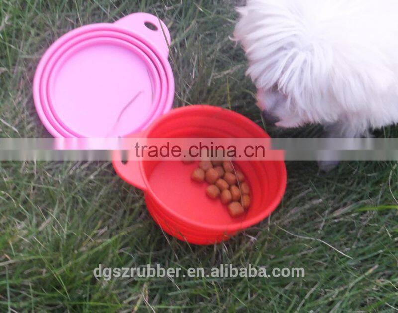 Non-stick and unbreakable collapsible silicone pet bowl