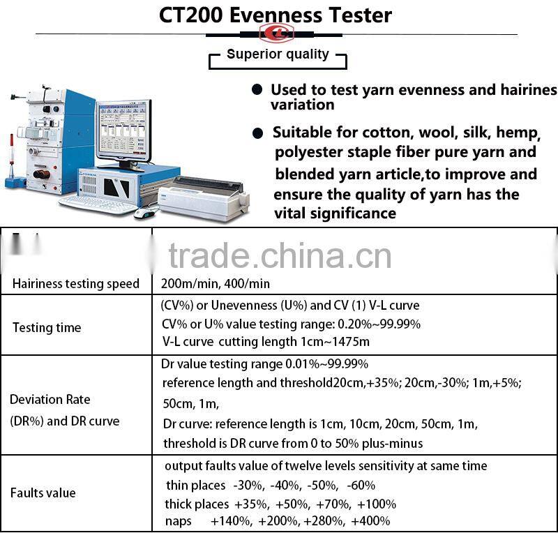 Ct200 hairiness and roving sliver evenness tester