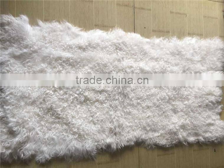 Good Quality White Lamb Fur Plate / Real Lamb Skin