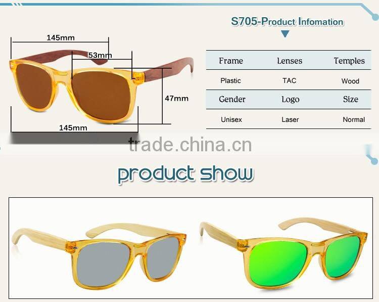OEM uv400 lenes polarized wooden sunglasses for custom logo print/laser