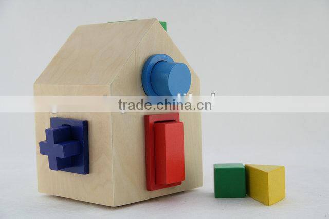 Miniature wooden toys house,wooden educational blocks toys,intelligence toy