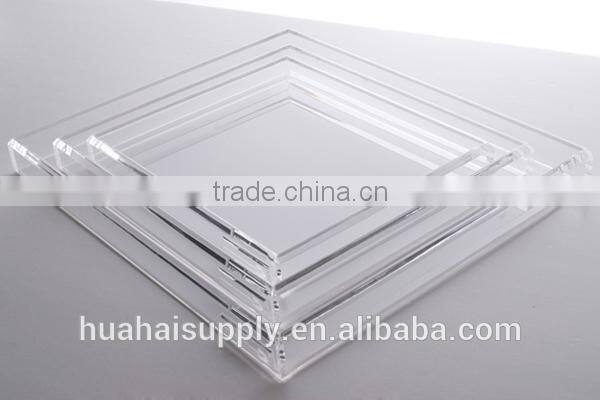 Concise transparent acrylic tray wholesale