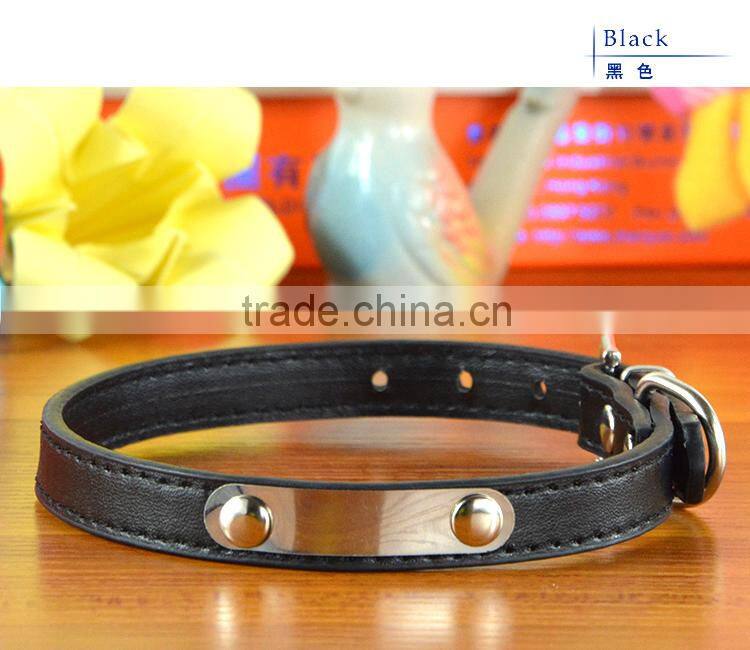 Personalized Pet Dog Collars with Name Plate