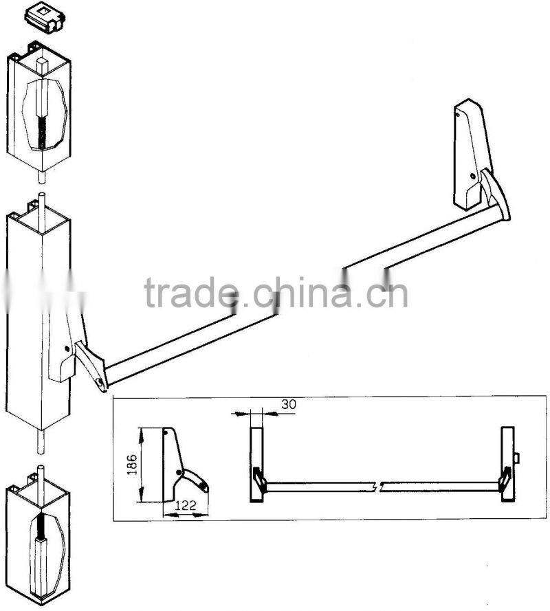 Emergency Exit Door Push Bar Panic Exit Device
