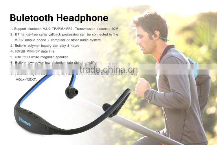neckband bluetooth sports headsets waterproof Stereo sweatproof earhook univesal cellphoneMicrophone handsfree Qy7