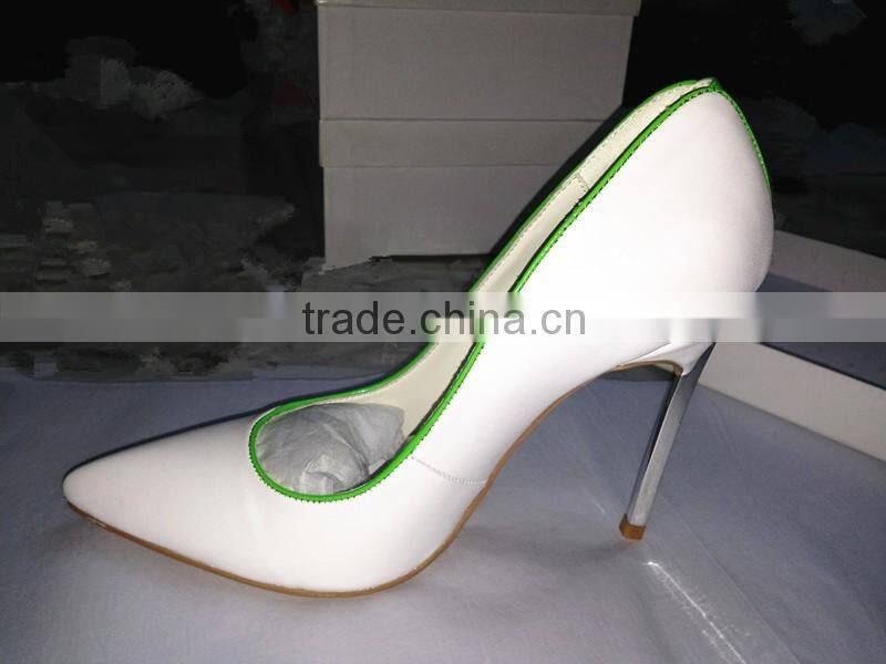China women shoes factory 2016 high heels silver metal heels logo free change color allowed factory direct sexy stiletto shoes