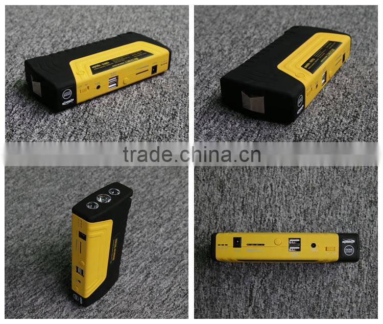 2015 Fashion design portable jump starter with 16800mah car jump starter power bank