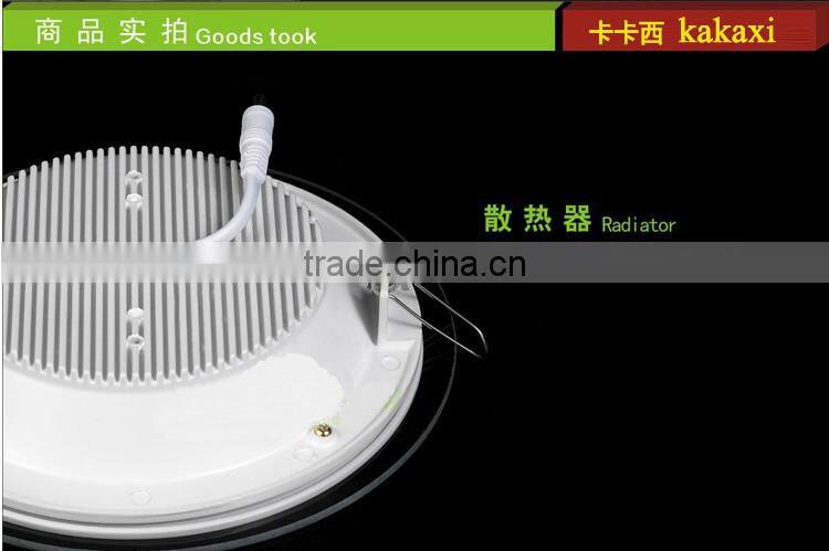 Round Glass LED Panel Light 6w 12w 18w SMD5730 LED Round Kitchen Lamp LED Ceiling Light