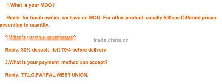 Five-star hotel for senior high quality door bell and switch