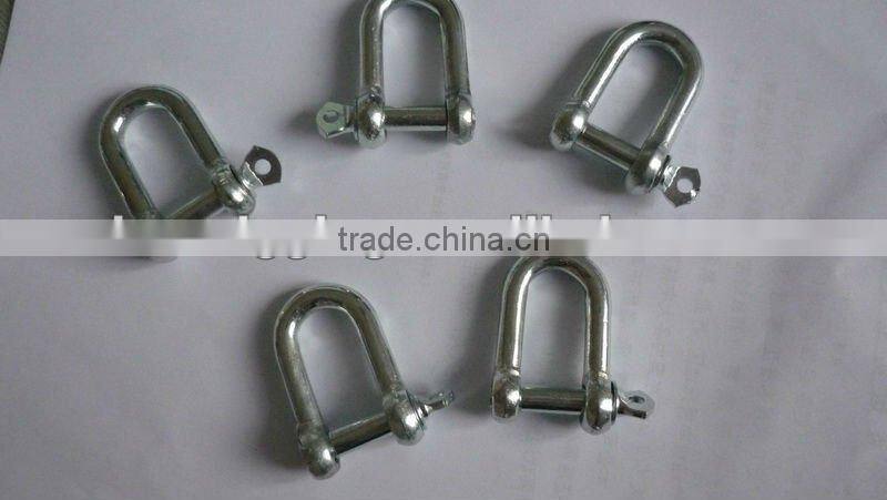 Manufacturer Price Galvanized European Type Dee Drop Forged D Shackle 4-25mm in China rigging hardware