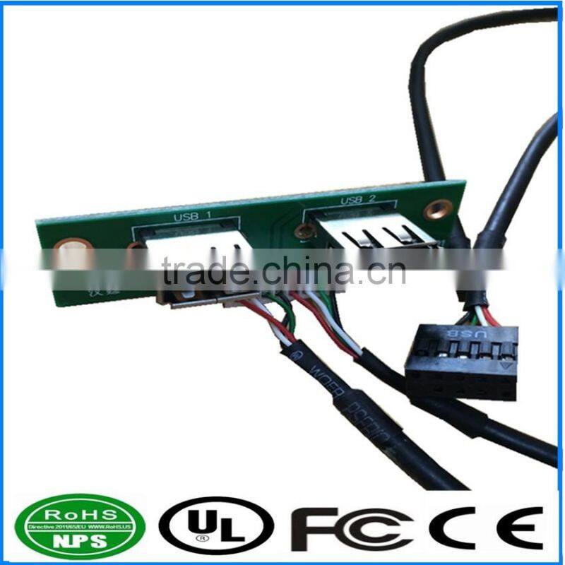 Dual USB2.0 Port PCB Board Front Panel Cable Integration PCB Motherboard Wire