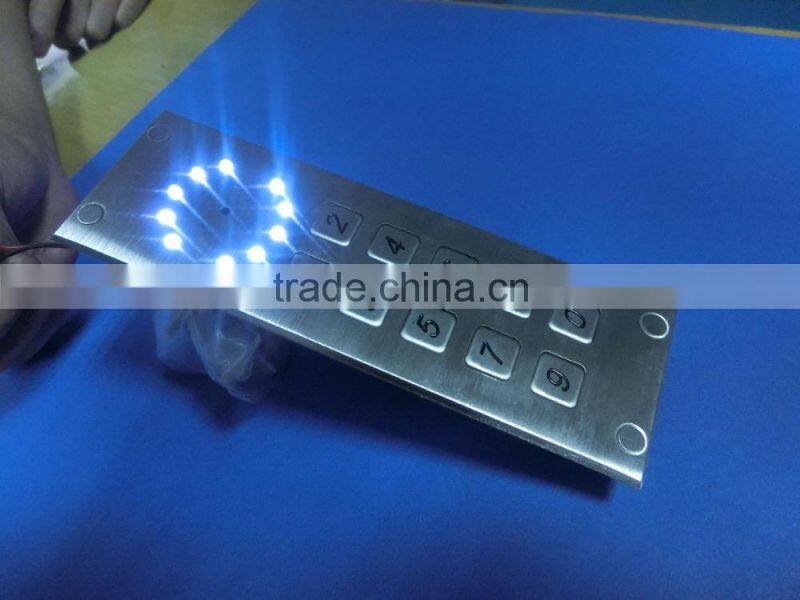 LED backlight gaming metal keyboard with trackball