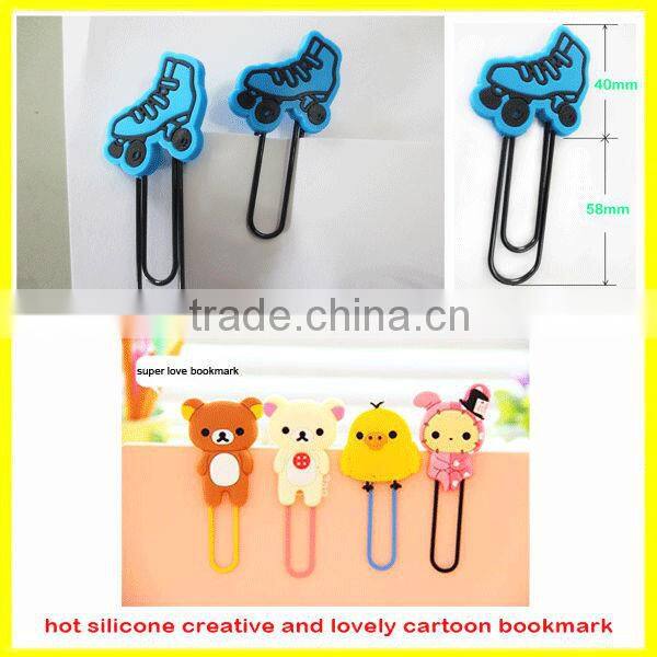hot new product silicone creative and lovely cartoon bookmarks