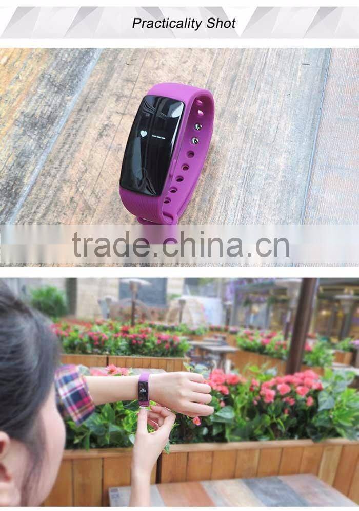 2016 China supplier Shenzhen Bluetooth 4.0 Fitness pedometer Band heart rate monitor