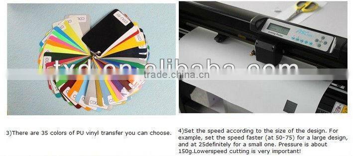 high quality Rose red heat transfer pu sticker for fabric, PU transfer vinyl sticker