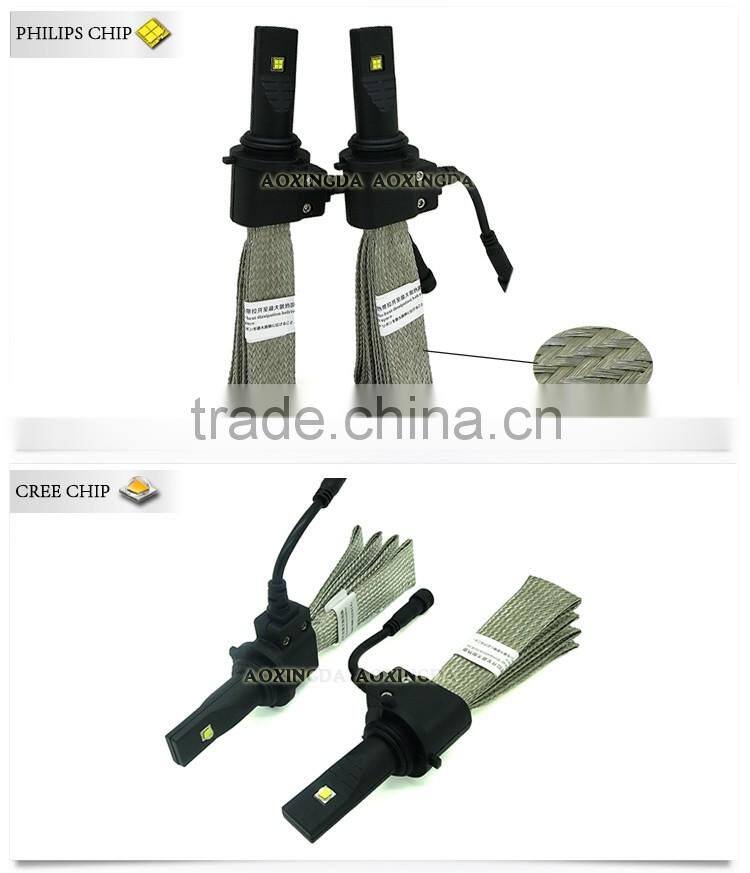 Car headlight manufacturer 5th generation 5000LM LED headlight 9006 HB4