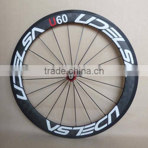 18K matte carbon clincher wheels UDELSA U60 wheels F20H R 24H