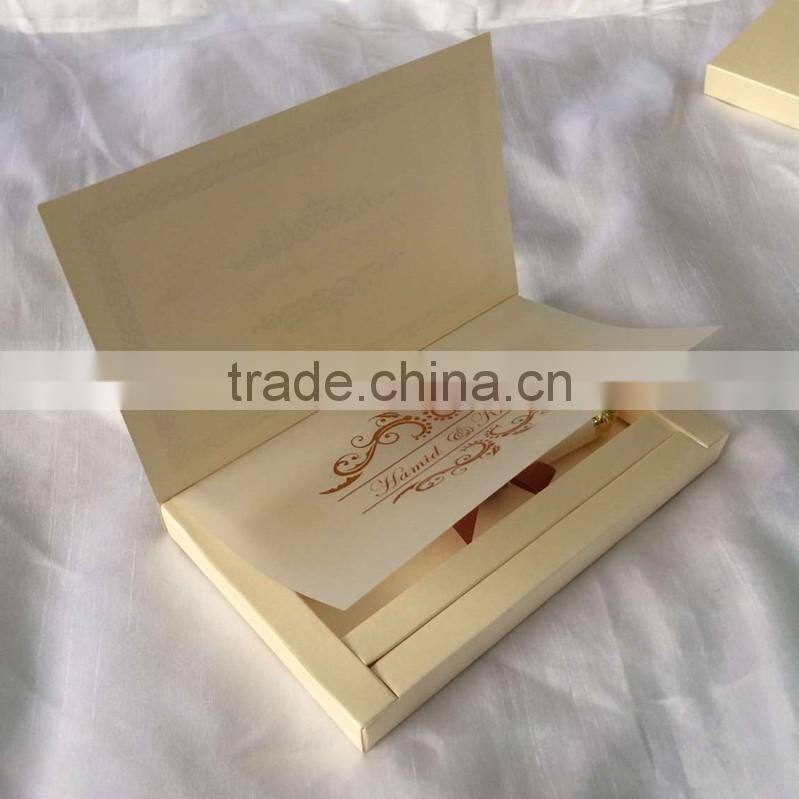 Personalized red Boxed Royal tube scroll wedding invitation with pendant