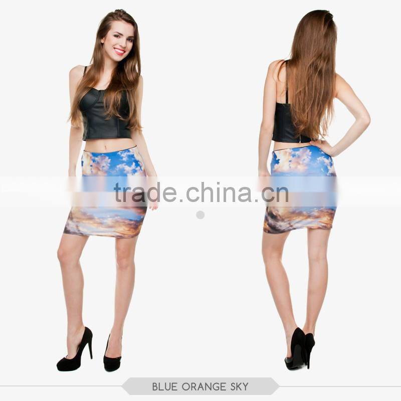 Online Top Selling Personalized Sublimation 3D Print Girls Sexy Mini Skirt