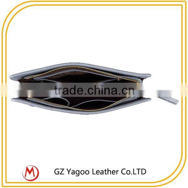 latest handicraft acrylic leather clutch bag