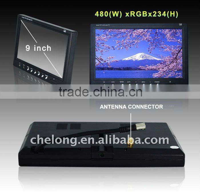 9 taxi lcd monitor video player inch lcd touch screen monitor portable with one CCD camera car tv