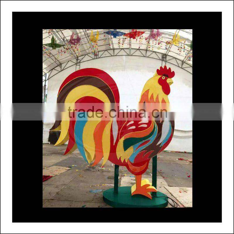 Chinese new year cock lantern decoration