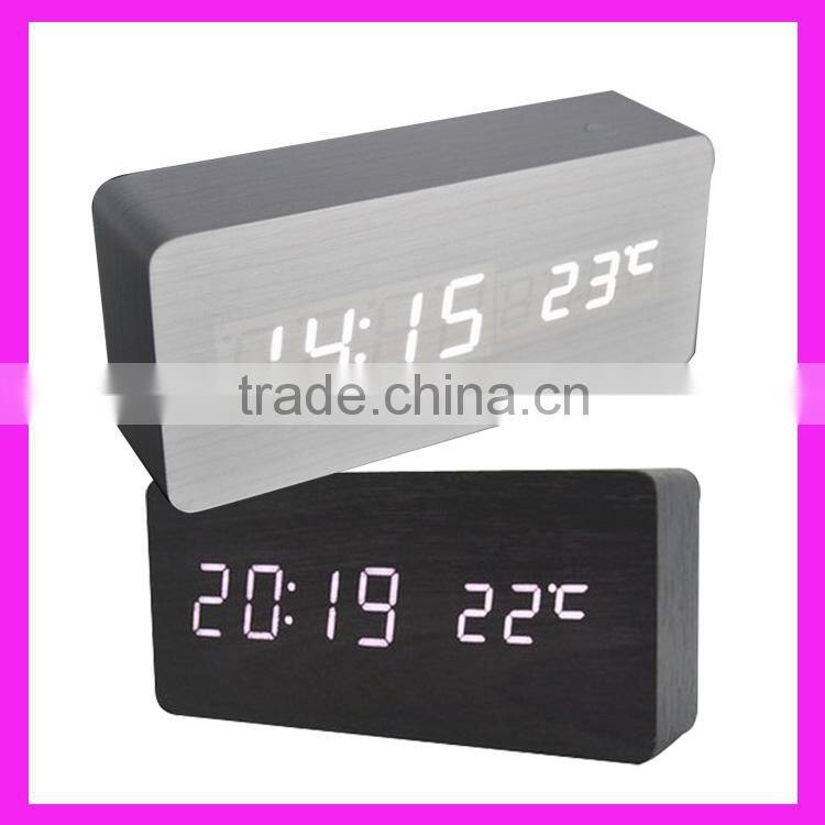 Triangle digital wooden clock & triangle wooden clock, table clock