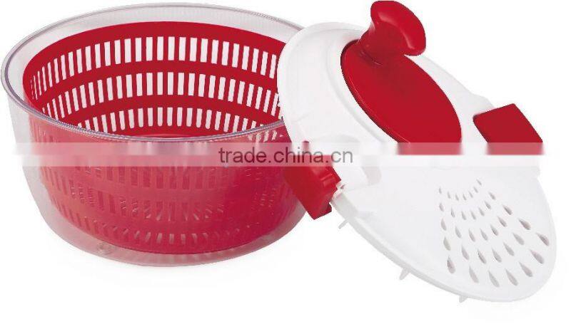 2016 Premium Plastic Salad Spinner with Clips Plastic Salad Mixer with Draining Hole